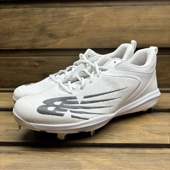 New Balance‎ FuelCell 4040 V6 White Metal Baseball Cleats Mens Size 14 L4040TW6 - Picture 1 of 16